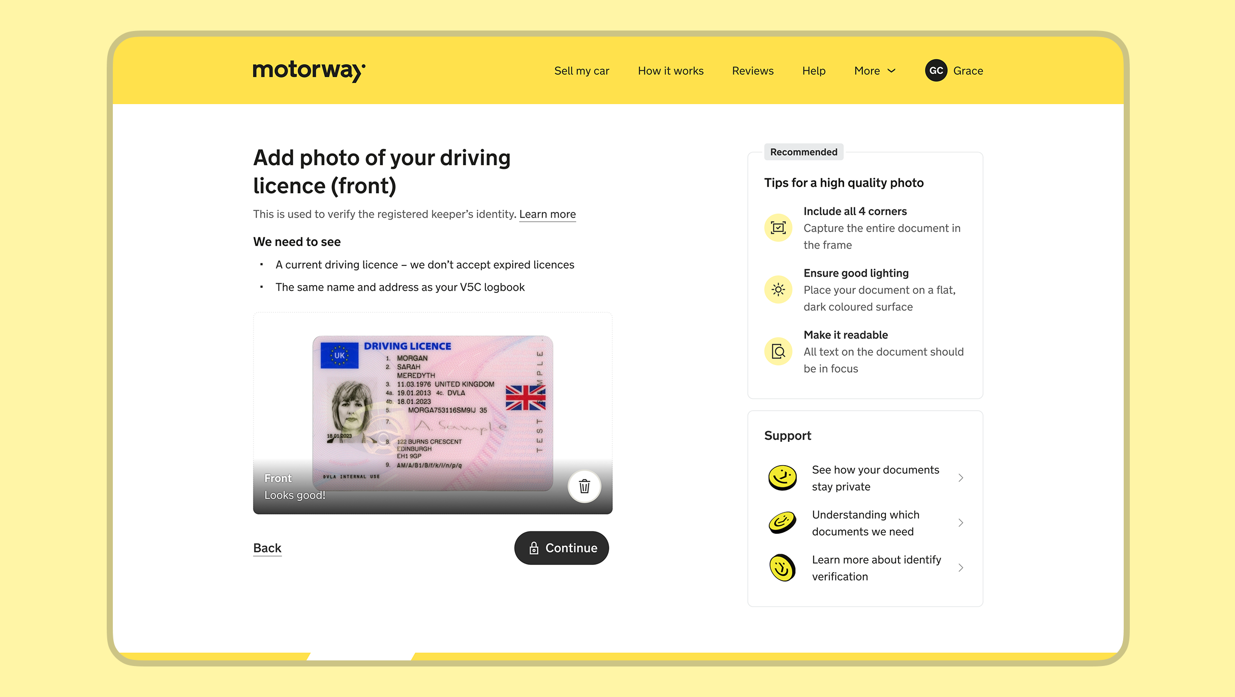 Support and safety features